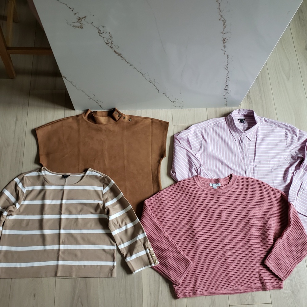 Ann Taylor Set of 4 Tops Womens L